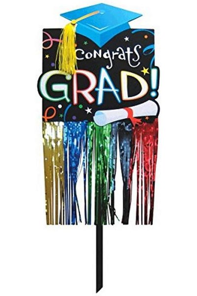 Generic Graduation embellished with foil yard sign 23.5in x 13in