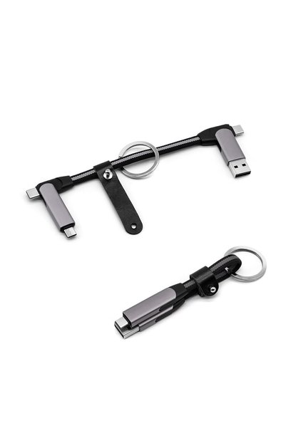 Generic Short USB C Multi Charging Cable – PD 60W 3A Fast Charging Keychain U...