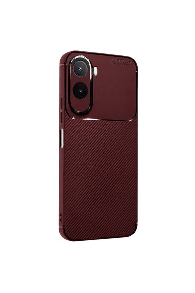 ArkhenX غطاء كربوني من Xiaomi Redmi A7 Pro مع خاصية التركيز التلقائي - أحمر داكن