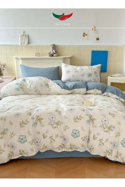 Generic Brand INFOSUN 4-Piece Luxury Bedding Set - Queen Size Duvet Cover 200...