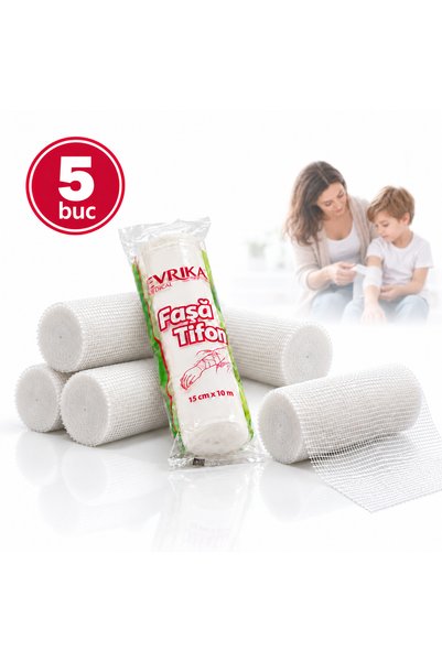 EVRIKA QUALITY Set 5 Fese tifon Evrika® Quality 15 cm x 10 m, Fasa bumbac, Fi...