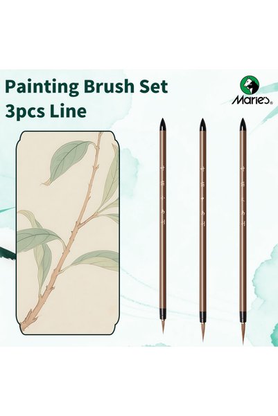 Choice مجموعة فرش رسم ماري لاين من 3 قطع، 3 عبوات من فرش الرسم الدقيقة للرسم ...