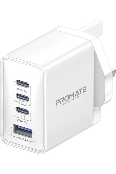 Generic USB-C بتقنية GaN ™   شاحن لابتوب، شحن فائق السرعة 67 واط بمنفذي USB-C...