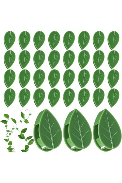 Generic مشابك جدارية ذاتية اللصق للنباتات 60 قطعة، مشابك تثبيت نباتات متسلقة ...