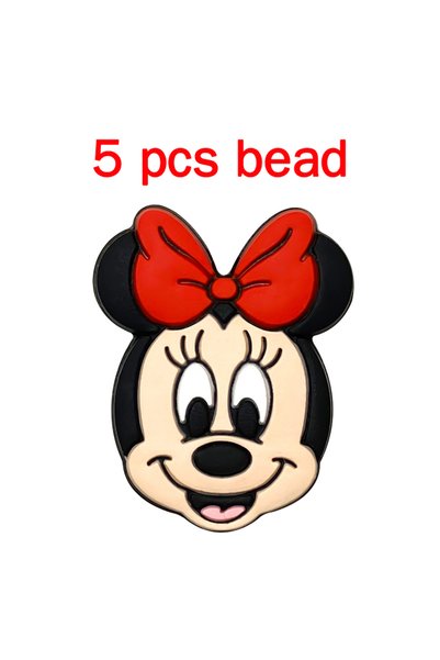 Choice 5pcs bead 5pcs Silicone Cartoon Beads Pacifier Chain Baby DIY Care Nip...