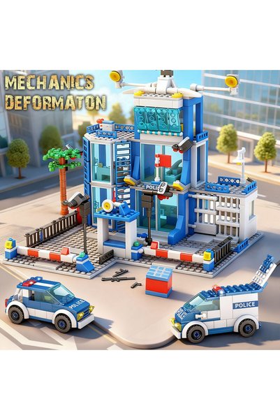 Choice with 10 Dolls 2Cars City Police Station Building Blocks Set SWAT Car H...