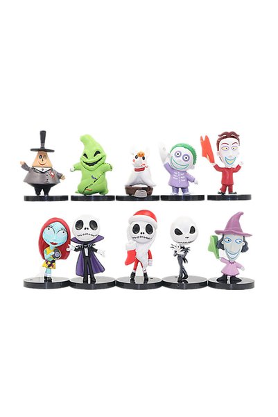 Hasbro 10pcs A 10pcs/set The Nightmare Sally Jack Skellington Christmas PVC M...
