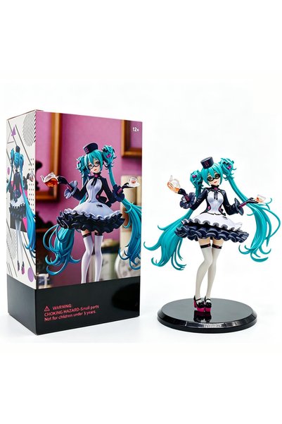 BANDAI with the box-2 Anime Figurine Hatsune Miku Standing Posture and Sittin...