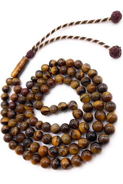 Generic MHS JEWELLERY Brown Tiger's Eye Oval Beaded Necklace - Women's Unisex...