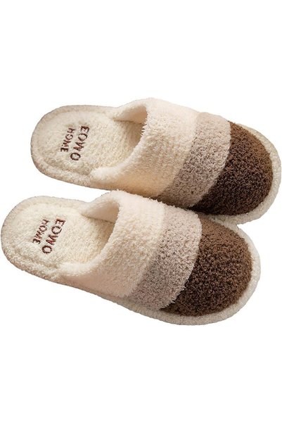 Generic Plush Slippers for Women Men, Non-Slip Indoor House Shoes Winter Coup...