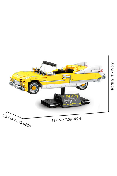 Choice K2264 Car Toy Vintage Classic Car Building Blocks Retro Roadster Model...