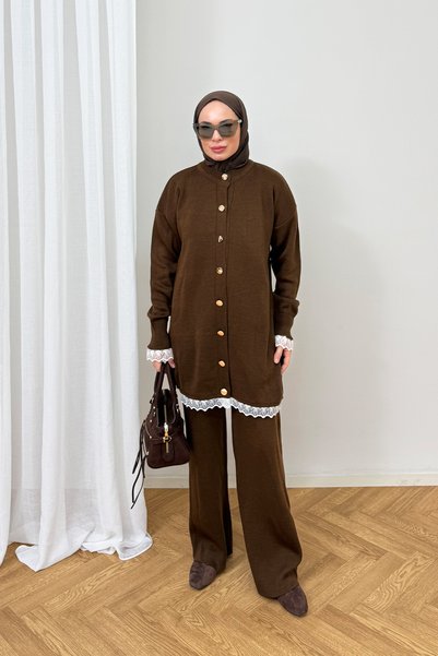 Melike Tatar Lace Knitwear Set 92-9205