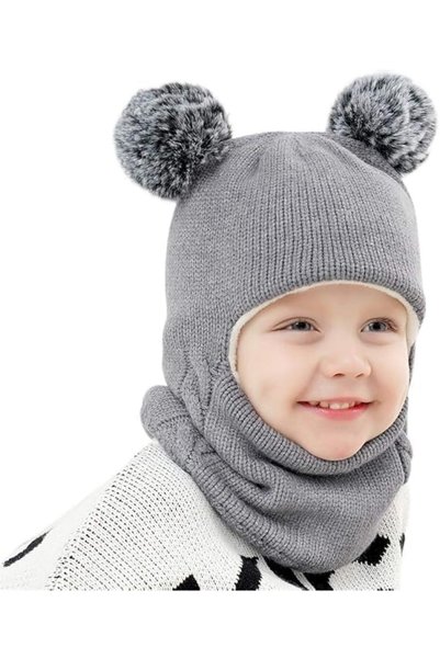 Generic Baby Winter Hat Scarf Set, Unisex Infant and Toddler Hat and Scarf, K...