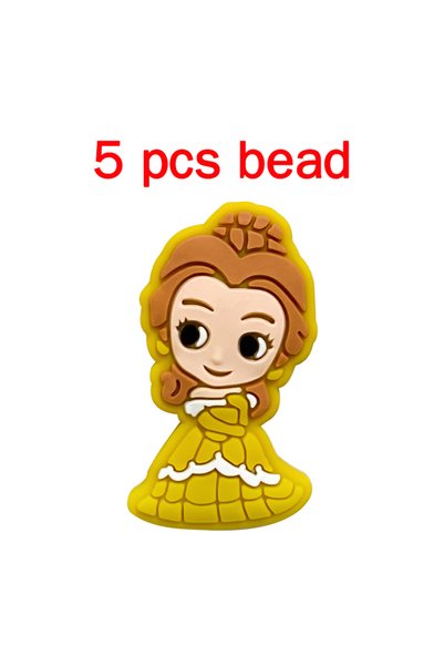 Choice 5pcs bead 5pcs Silicone Pacifier Chain Cartoon Beads Baby DIY Care Nip...