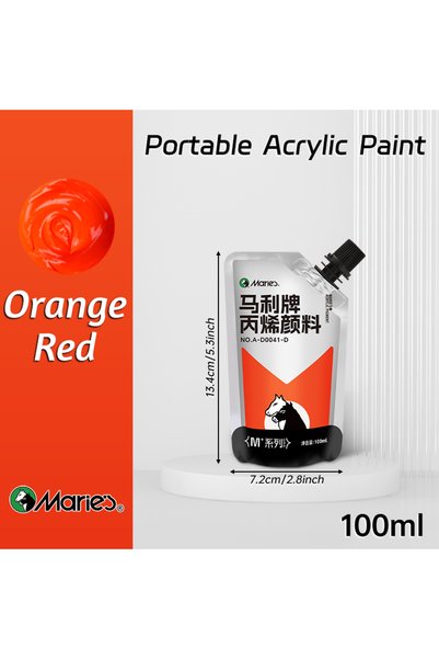 Choice Orange Red 100ml Marie's Acrylic Paint,Assorted Colors,Waterproof,Pigm...