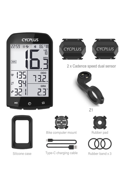 CYCPLUS كمبيوتر دراجات M1 C3x2 Z1 M1 مع نظام تحديد المواقع العالمي (GPS) وعدا...