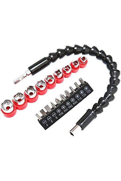 Generic Flexible Screwdriver Drill Bit Extension Rod Hex Sockets Bits Electri...