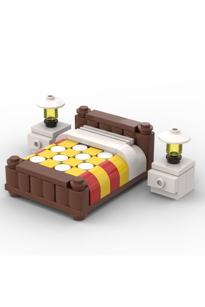 Choice 1bigbed-2cabinet MOC House Furniture Building Blocks City Kitchen Acce...