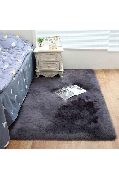 Generic Brand NKX Modern Fluffy Long Pile Area Rug Non-Slip, Super Soft Decor...