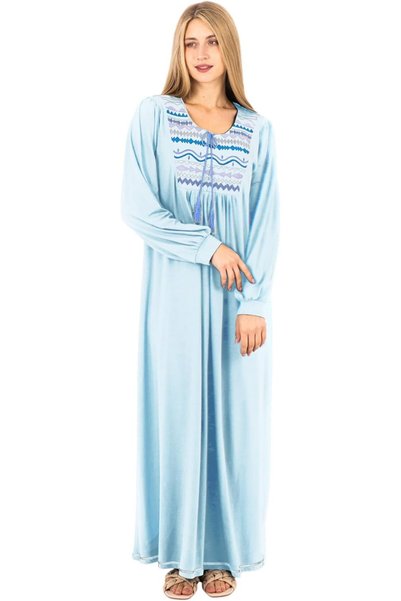 Generic عباية نسائية محتشمة مطرزة – Embroidered Abaya Dress for Women – عباية...