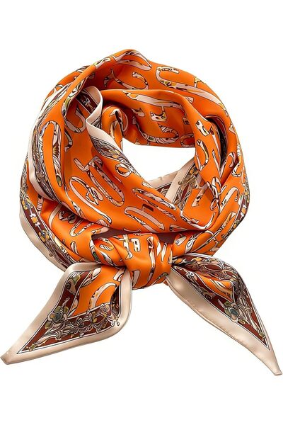 Generic 14x147cm Satin Silky Skinny Scarf for Women - Versatile Long Neck Sca...