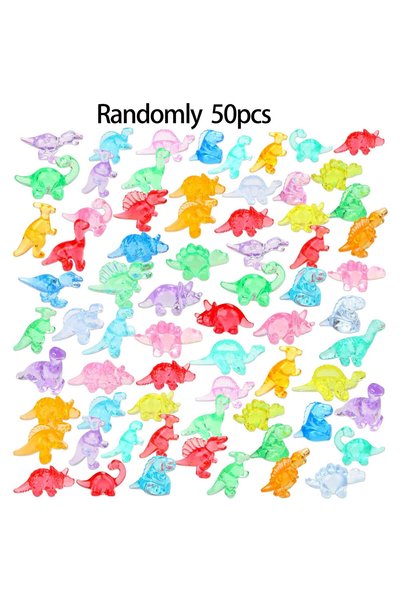Choice 50pcs Mini Dinosaur Figurines 12 Styles Tiny Resin Animals Vase Filler...