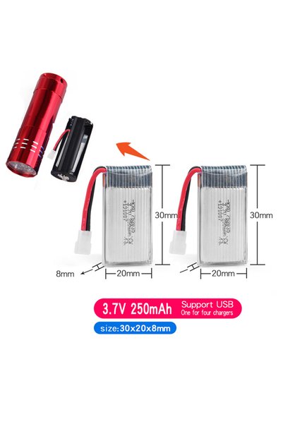 Choice بطارية ليثيوم أيون قابلة لإعادة الشحن USB Type-C، قطعتان، 250 مللي أمب...