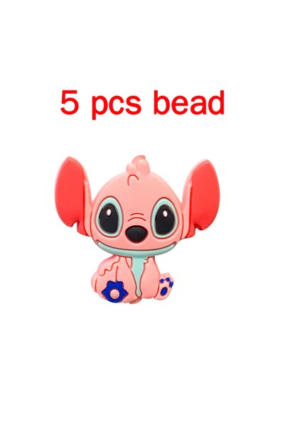 Choice 5pcs bead 5pcs Silicone Pacifier Chain Cartoon Beads Baby DIY Care Nip...