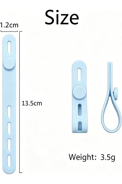 Generic FU YING Silicone Cable Ties 15 Pack Reusable Cord Organizer with Lock...
