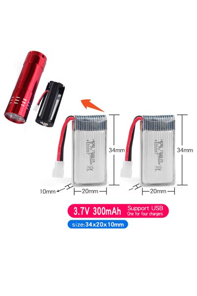 Choice بطارية ليثيوم أيون قابلة لإعادة الشحن USB Type-C، قطعتان، 3.7 فولت، 30...