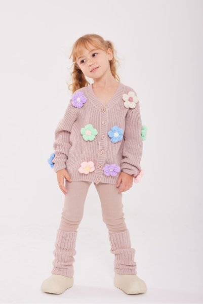 Booni Jooni Flowers Embroidered Knitwear Set