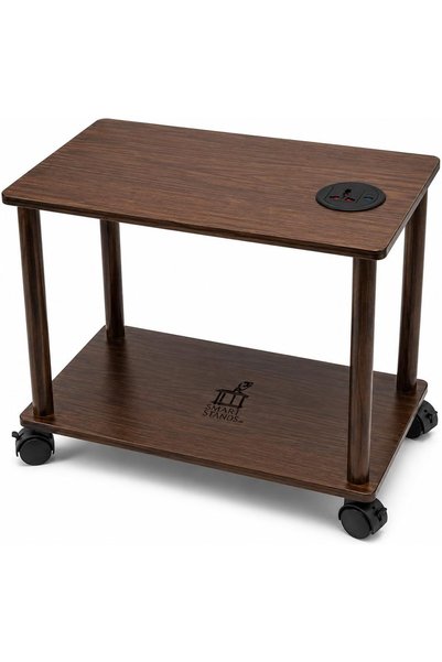 Generic Bamboo Smart Stand Rolling Side Table with Universal Power Socket, US...