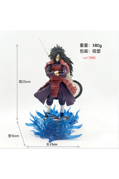 BANDAI تمثال أنمي ناروتو GK أوتشيها مادارا بطول 25 سم مع صندوق، متوفر بطول 25...