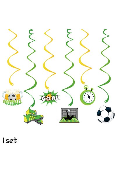 Choice As picture Light Grey 2sets/1set Soccer Happy Birthday Banner Set Foot...