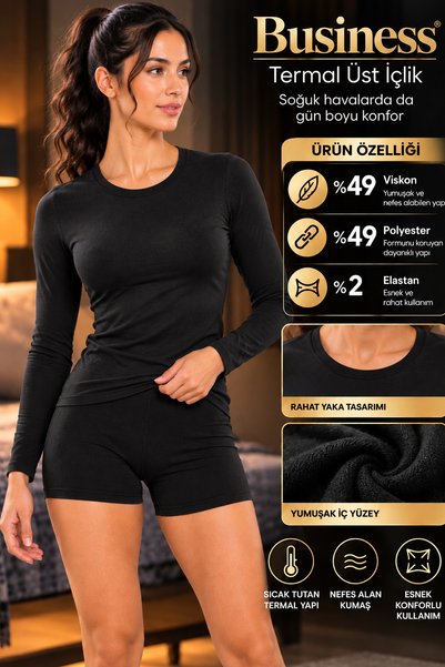 Jenny Daphne ملابس داخلية حرارية للنساء من Business Kadın، ملابس داخلية سوداء...
