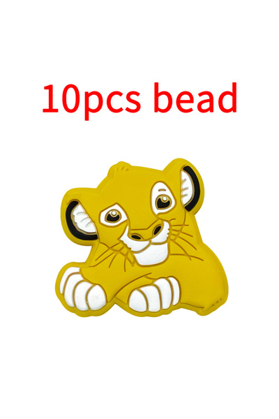 Choice 10pcs bead 10pcs Silicone Cartoon Bead Baby Pacifier Bead Pacifier Cha...