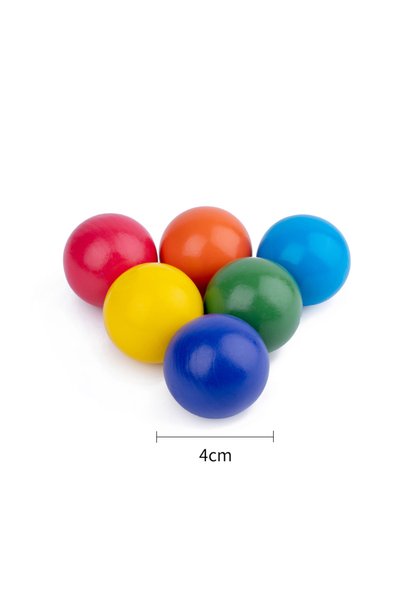 Choice 6pcs ball Baby Monterssori Educational toy Wooden Rainbow Block Stacki...