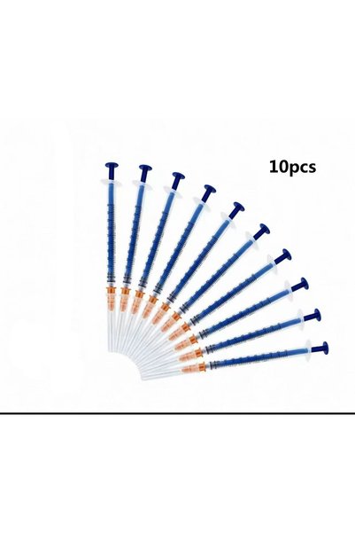 Choice 10pcs 1 Ml/cc Plastic Luer Slip Syringe with 25G Needle and Cap, Indiv...