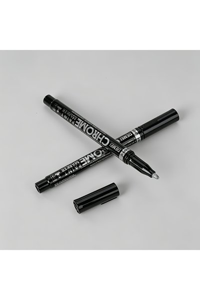 Choice Silver-2pcs 3/2/1pcs Chrome Mirror Marker Pen 2mm DIY Reflective Paint...