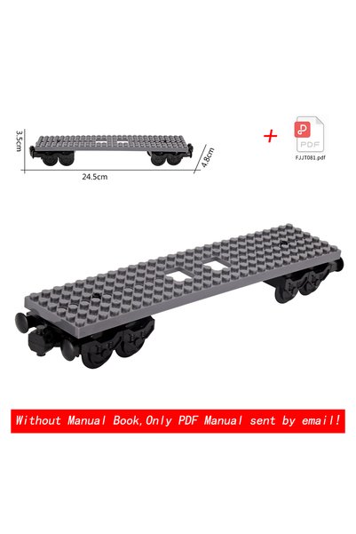 Choice No Box Train Chassis Base Building Block Parts Heavy Cargo Flat Wagon ...