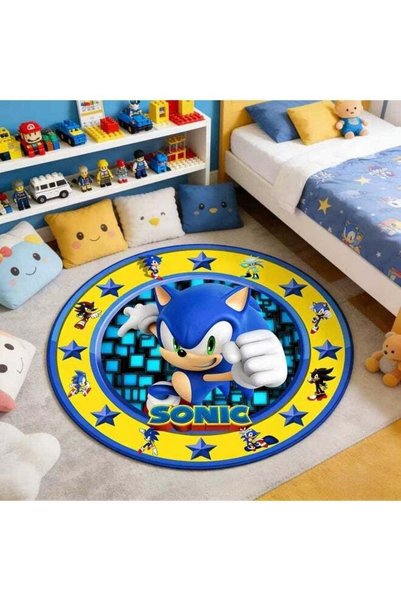 Generic Brand ILovhaprty 100x100cm Sonic Soft Rug - Cute Sonic Carpet for Bed...