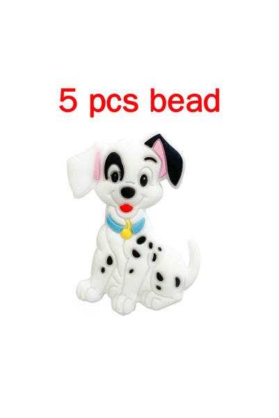 Choice 5pcs bead 5pcs Silicone Cartoon Beads Pacifier Chain Baby DIY Care Nip...