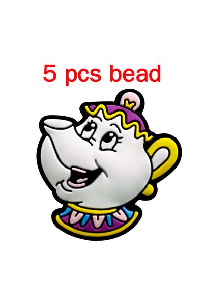 Choice 5pcs bead 5pcs Silicone Pacifier Chain Cartoon Beads Baby DIY Care Nip...
