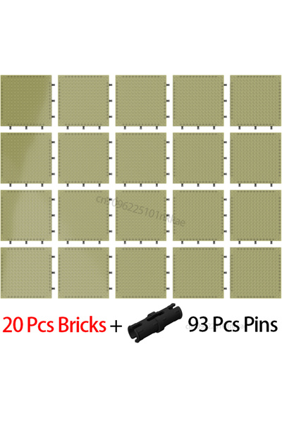 Choice 20Pcs Olive Green Wholesale 65803 Bricks Baseplate Part 16X16 Pixel Ar...