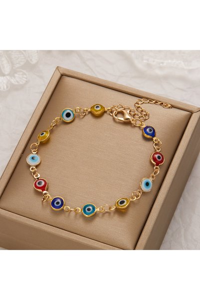 RINHOO FRIENDSHIP سوار العين الشريرة التركي BR22Y0176-5 للنساء والرجال، بتصمي...