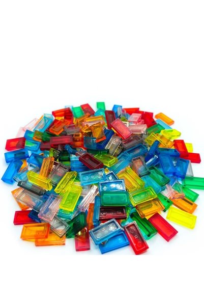 Choice color mixing 100pcs transparent MOC plane building blocks 1x2 light pa...