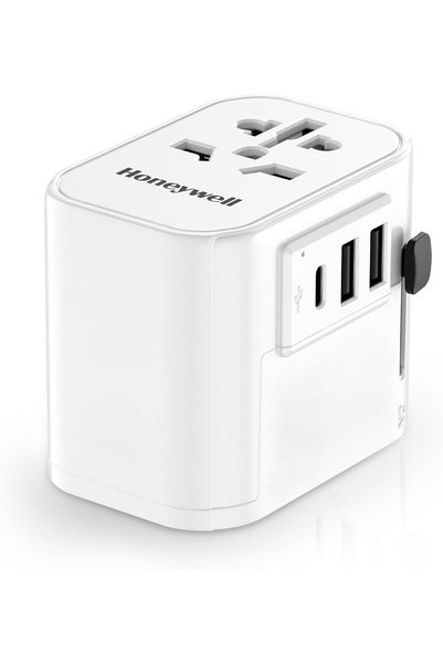 Generic محول سفر عالمي مع منفذين USB ومنفذ Type-C بقدرة 30 واط، شاحن حائط عال...