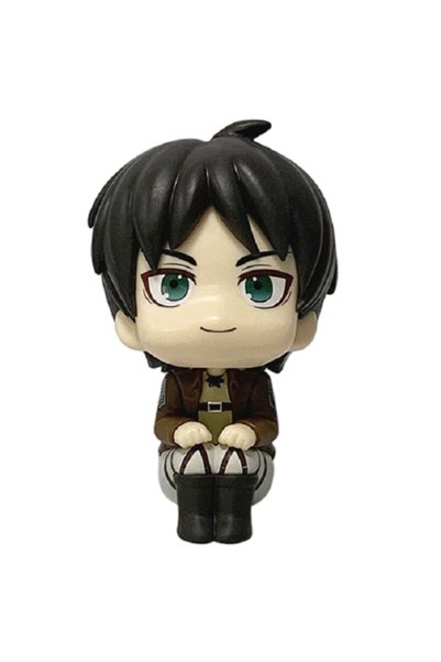 BANDAI Eren Jaeger 10cm Anime Attack on Titan Figure Look Up Levi Ackerman / ...