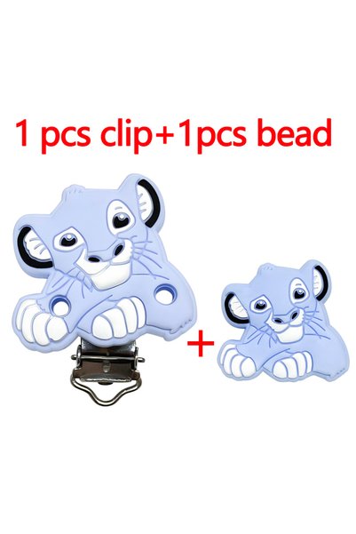 Choice 2pcs 14 2pcs/set Silicone Cartoon Animal Pacifier Clip Molar Bead DIY ...
