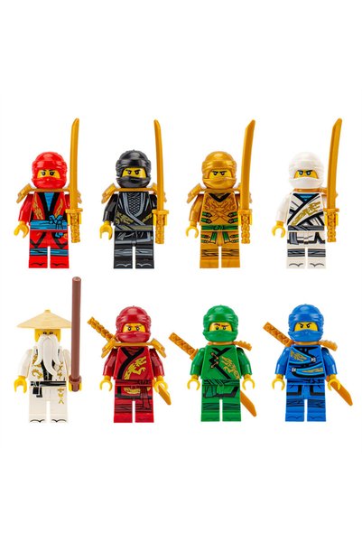 Choice A Building blocks, golden ninja humanoid toys, assembled educational t...